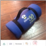 Handle design embroidery logo fleece blanekt