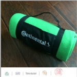 Printed handle fleece blanket