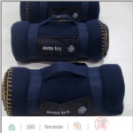 Whip stitching fleece handle blanket