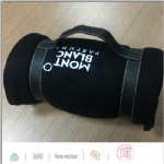 Leather handle logo blanket