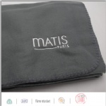 Embroidery logo fleece blanket