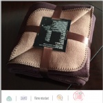Double layer gift packing fleece blanket