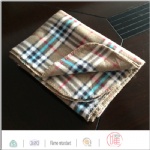 Checked design fleece throw