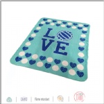 Love volleyball design fleece blanket